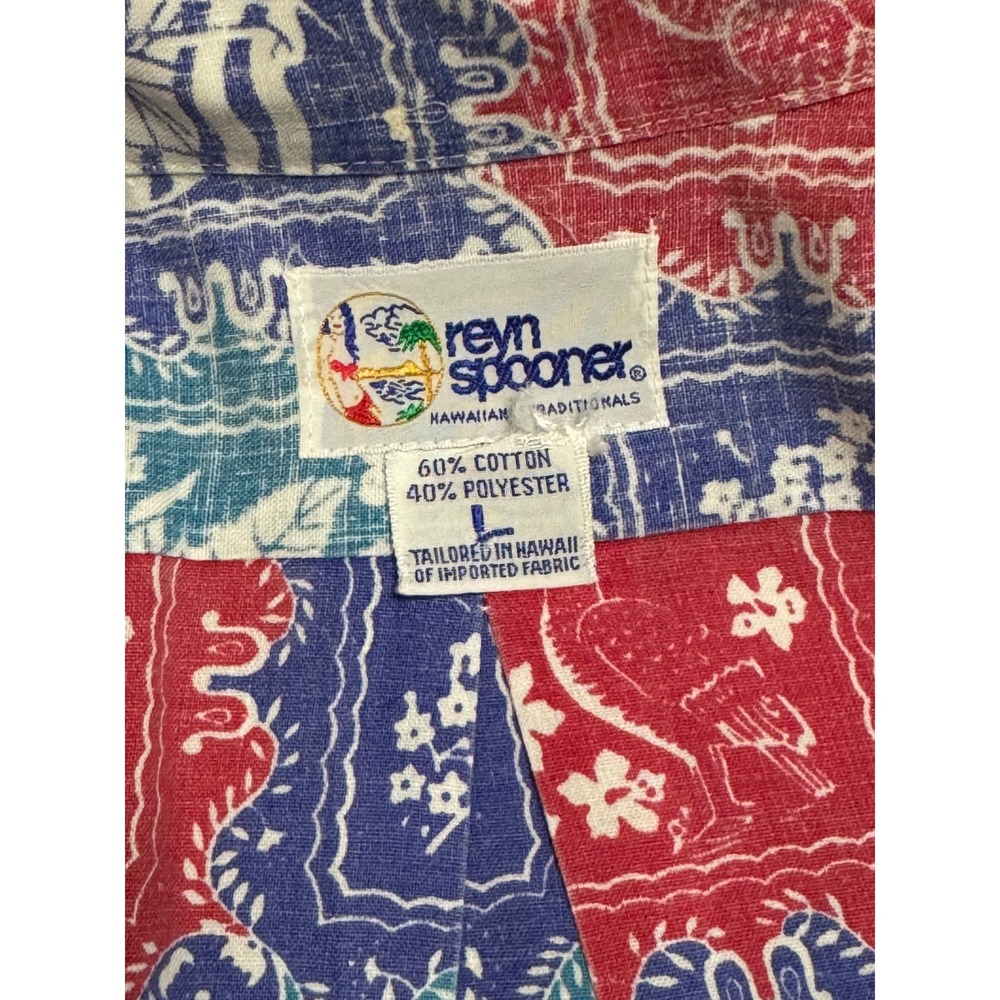 Vtg Reyn Spooner Lahaina Sailor Shirt L Bikini Tag Reverse Print Made In Hawaii - Picture 5 of 5